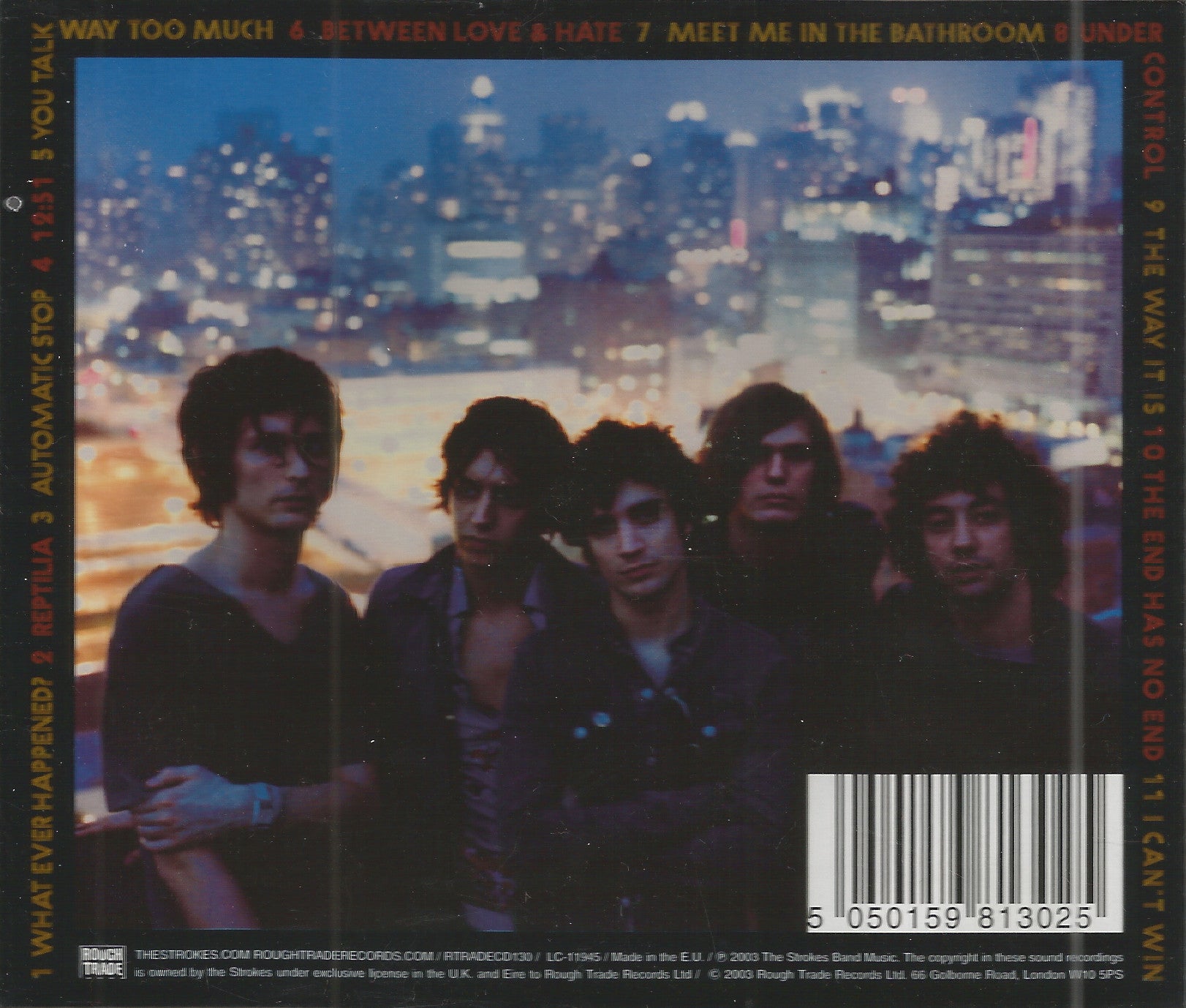 Back Cover: The Strokes – Room on Fire CD | Relix