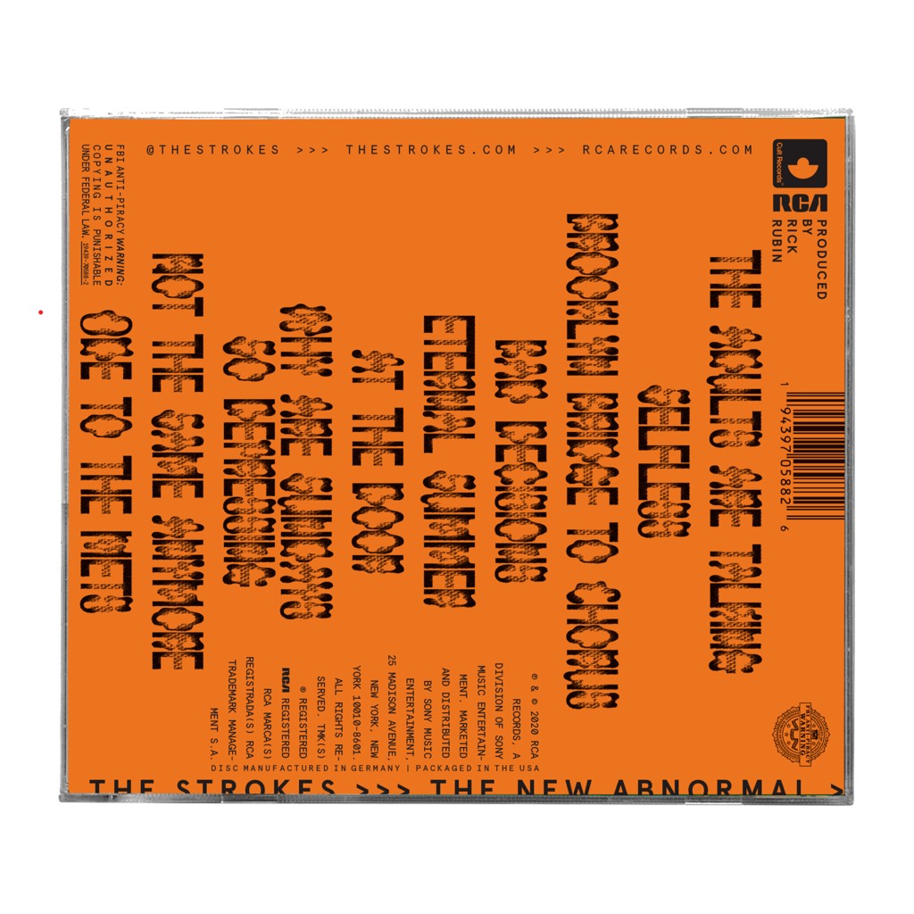 Back Cover: The Strokes – The New Abnormal CD | Relix