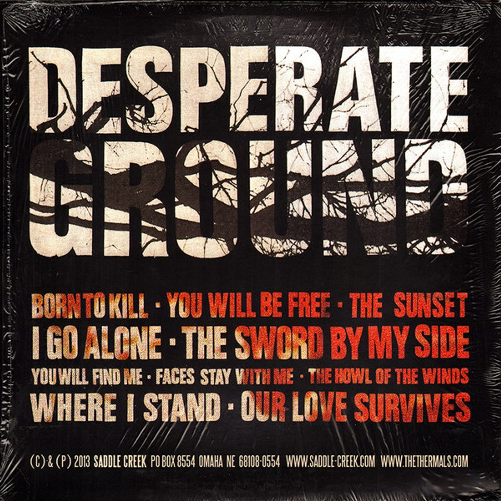 Back Cover: The Thermals – Desperate Ground Vinyl LP | Relix