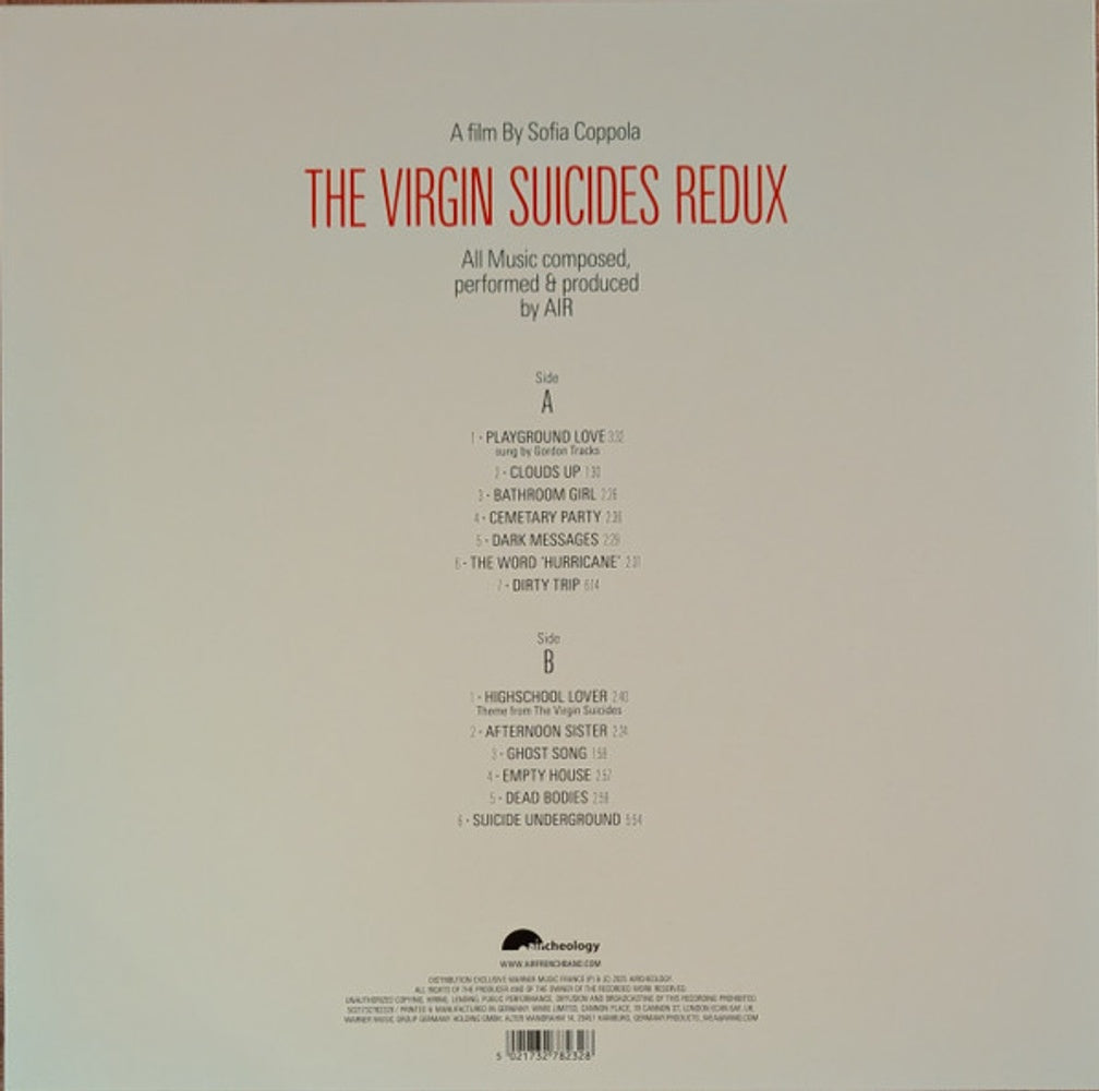 Back Cover: The Virgin Suicides Redux (LP Vinyl) Vinyl LP | Relix