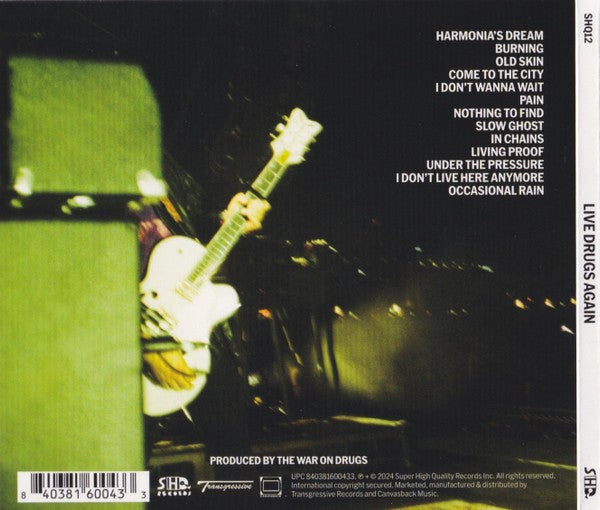 Back Cover: The War On Drugs – Live Drugs Again CD | Relix