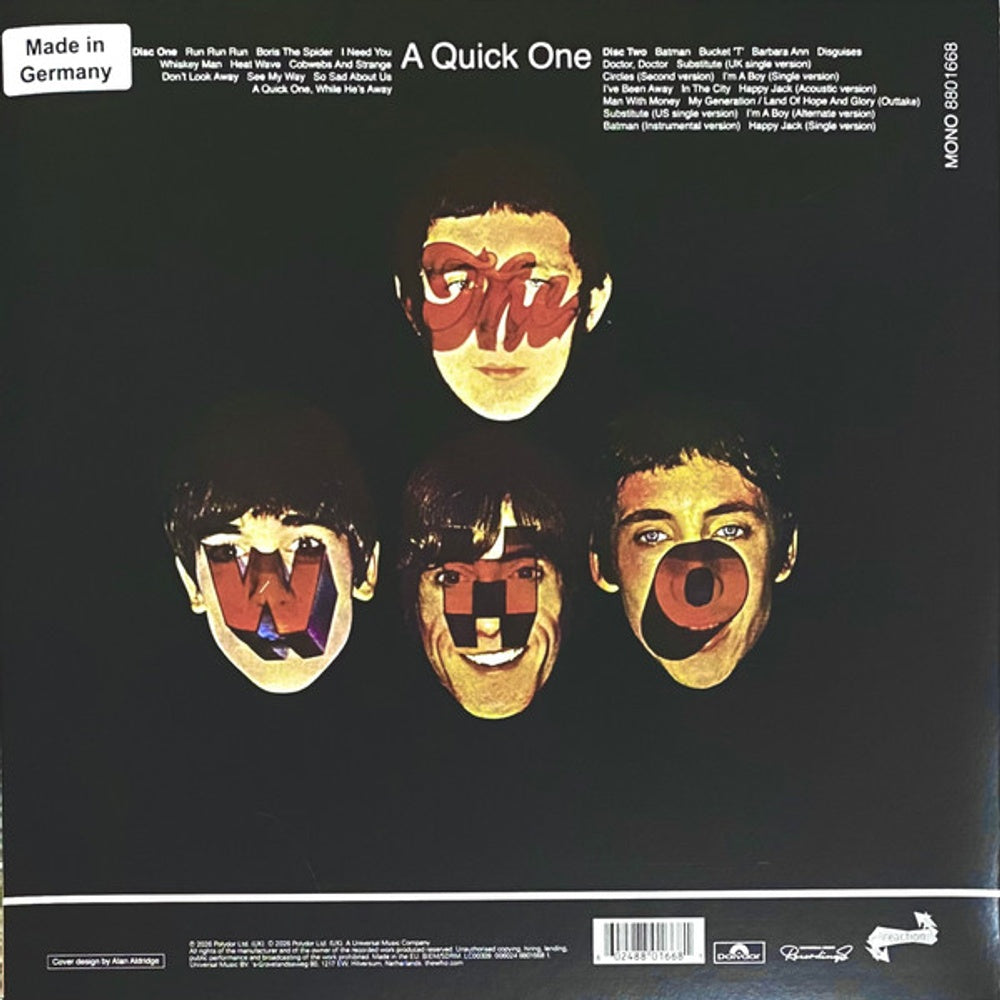 Back Cover: The Who – A Quick One (RSD 2026 LP Vinyl) Vinyl LP | Relix