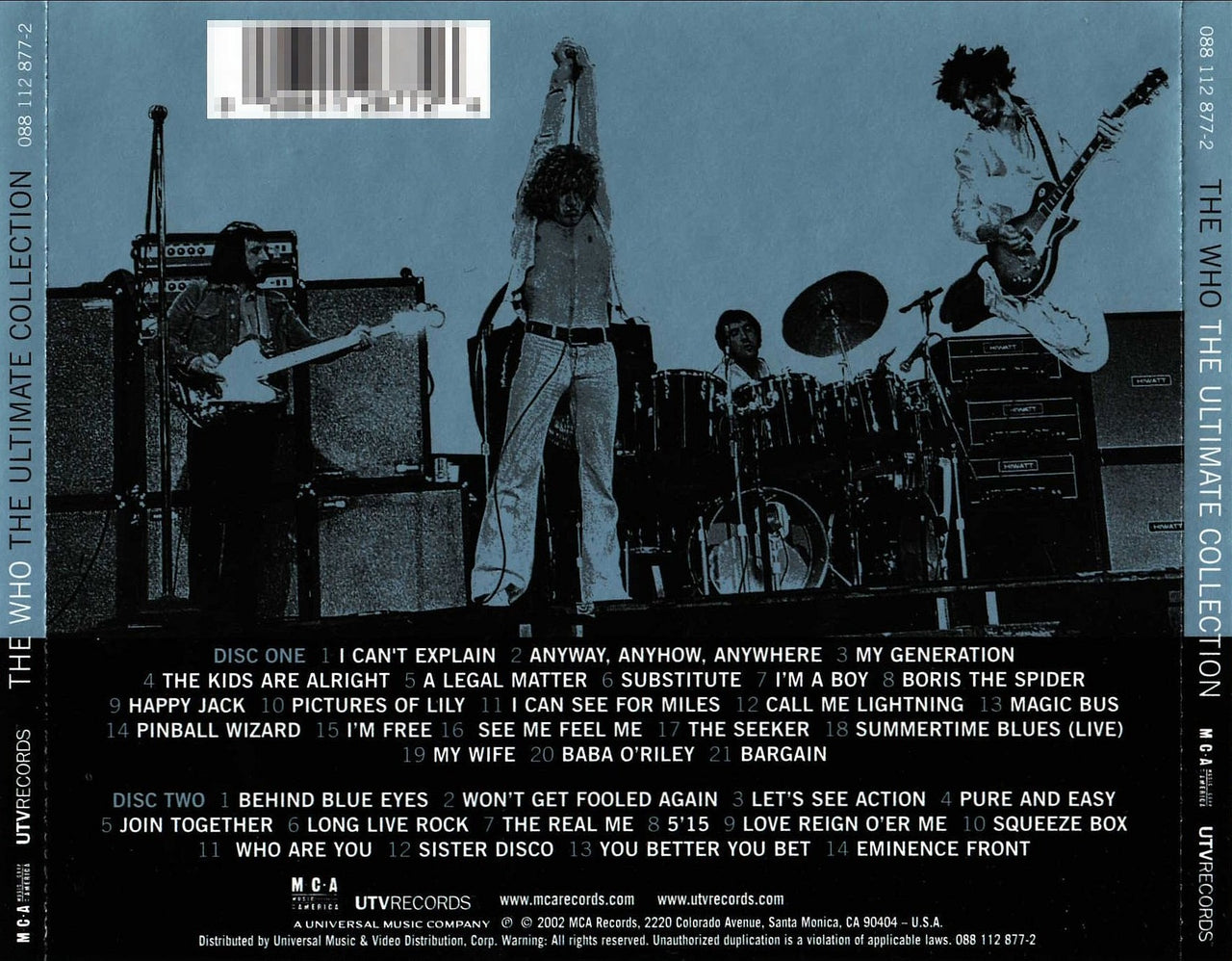 Back Cover: The Who – Ultimate Collection (2-CD) CD | Relix