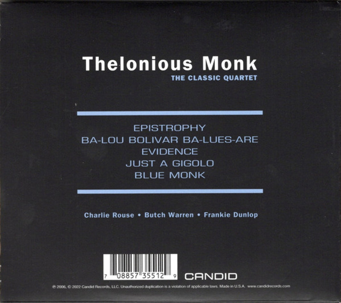 Back Cover: Thelonious Monk – Classic Quartet (Digipak CD) CD | Relix