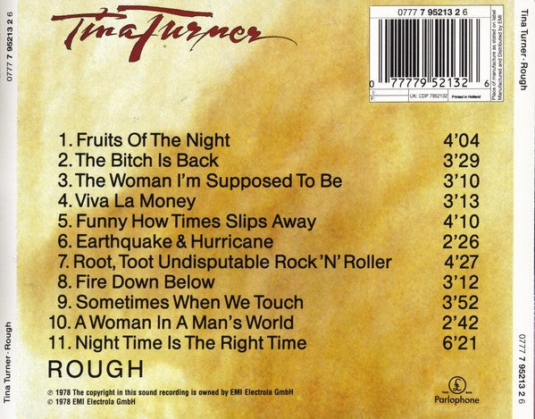 Back Cover: Tina Turner – Rough CD | Relix