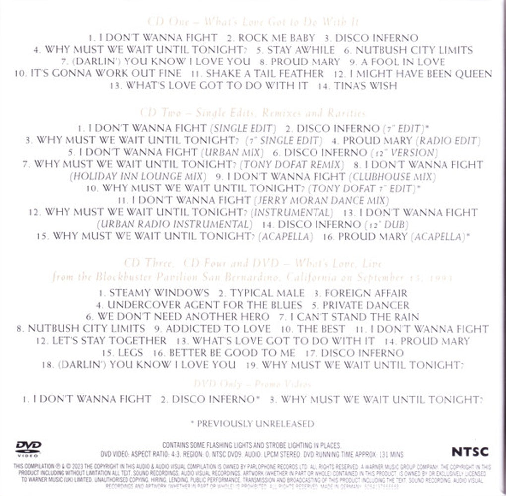 Back Cover: Tina Turner – What's Love Got To Do With It (30th Anniversary CD) CD | Relix