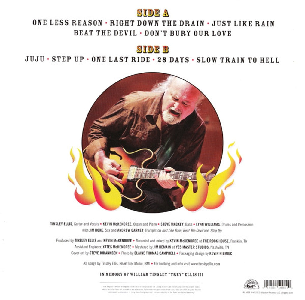 Back Cover: Tinsley Ellis – Devil May Care (Limited Edition Translucent Red LP Vinyl) Vinyl LP | Relix