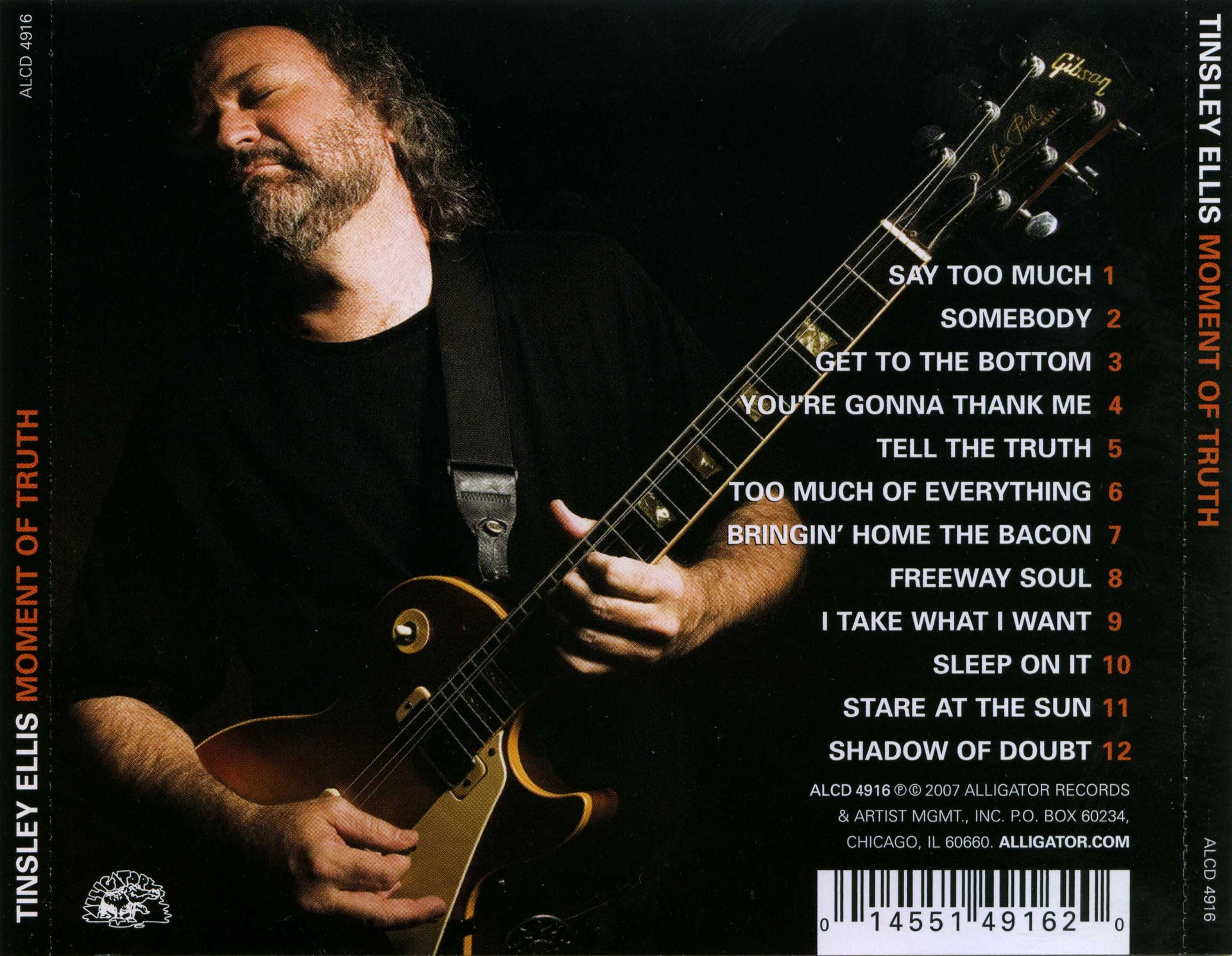 Back Cover: Tinsley Ellis – Moment of Truth CD | Relix