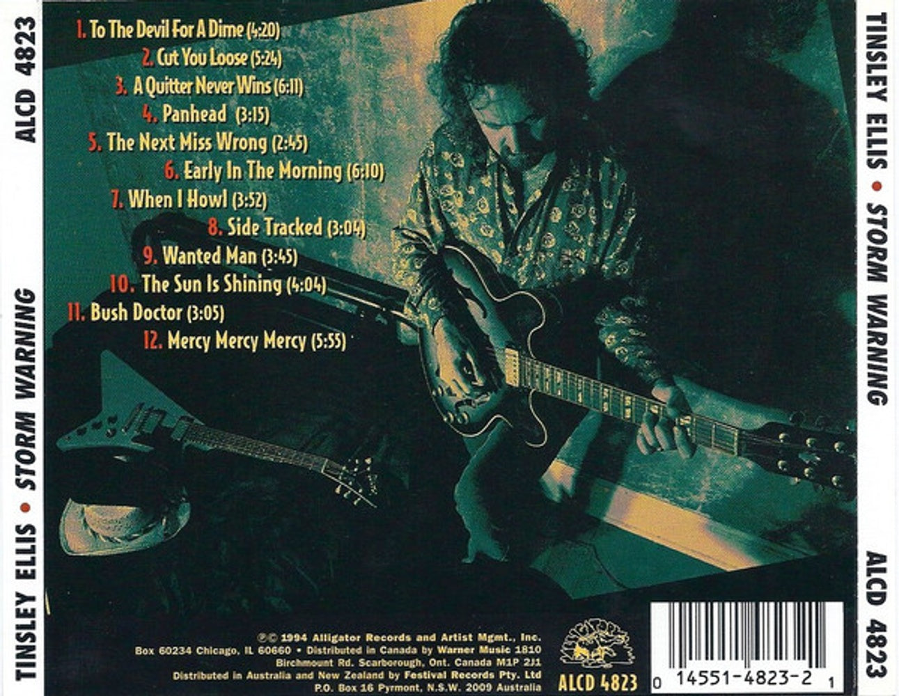 Back Cover: Tinsley Ellis – Storm Warning CD | Relix