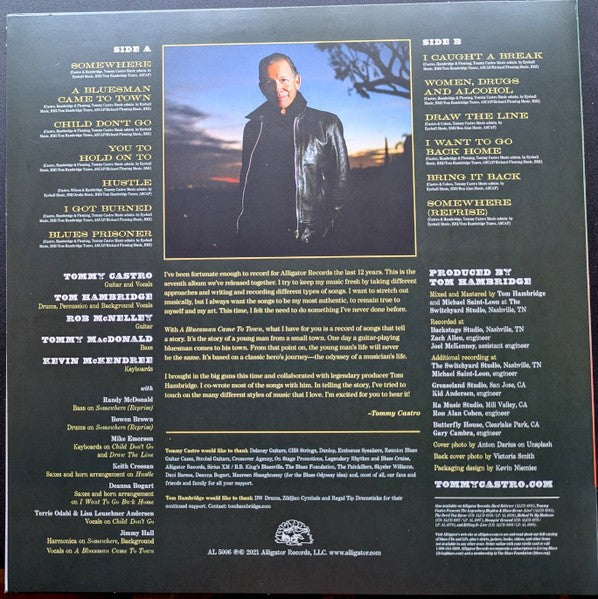 Back Cover: Tommy Castro – Tommy Castro Presents A Bluesman Came To Town Vinyl LP | Relix