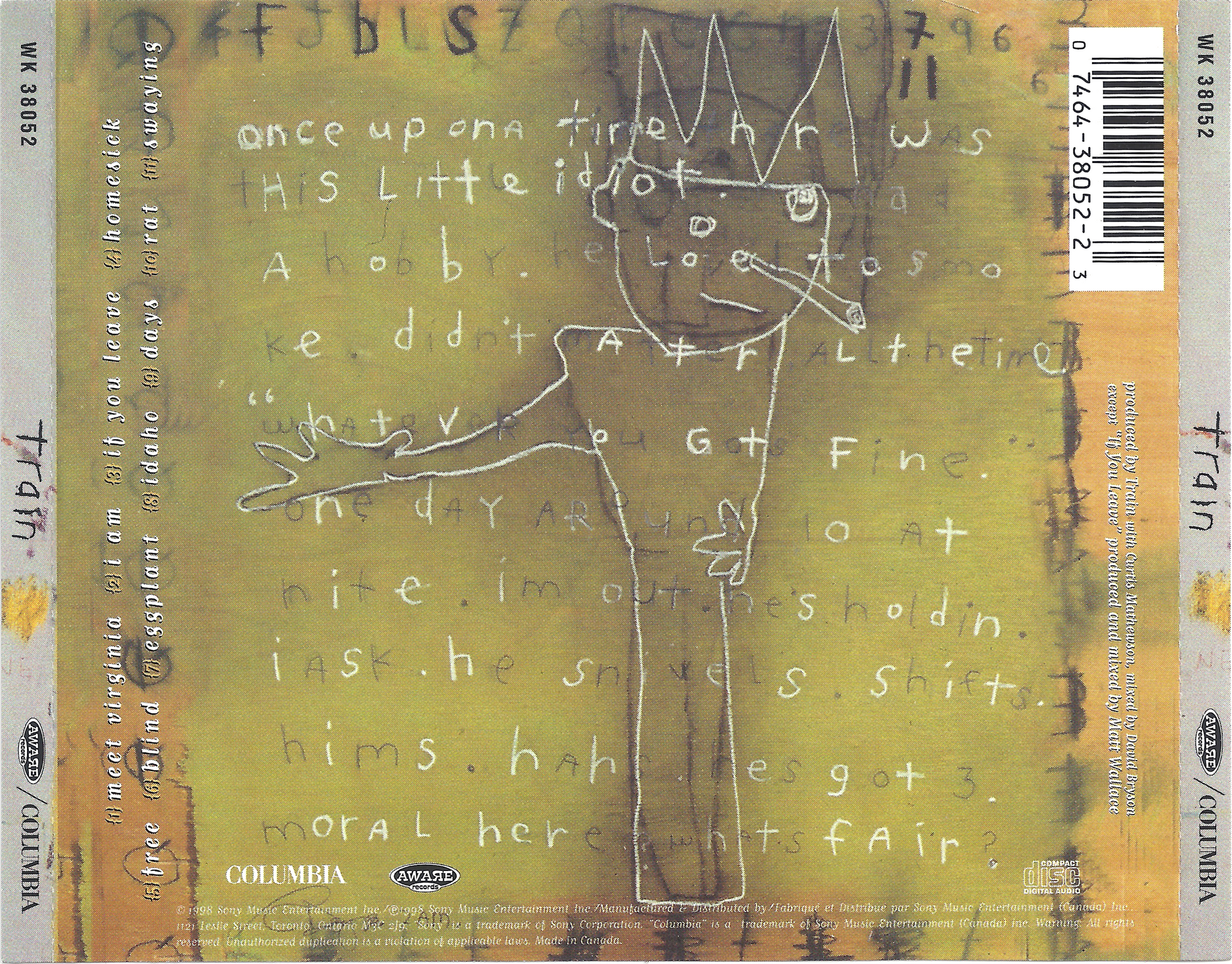 Back Cover: Train – Train Vinyl LP | Relix