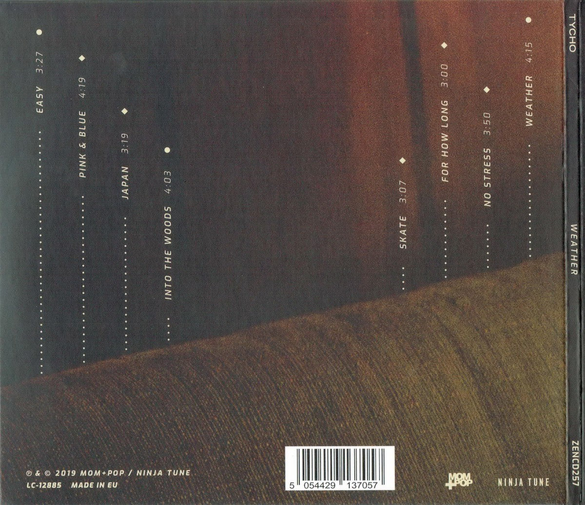 Back Cover: Tycho – Weather Vinyl LP | Relix
