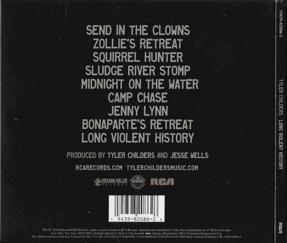 Back Cover: Tyler Childers – Long Violent History Vinyl LP | Relix