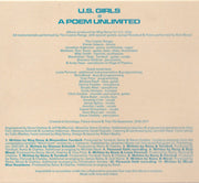 Back Cover: U.S. Girls – In A Poem Unlimited CD | Relix