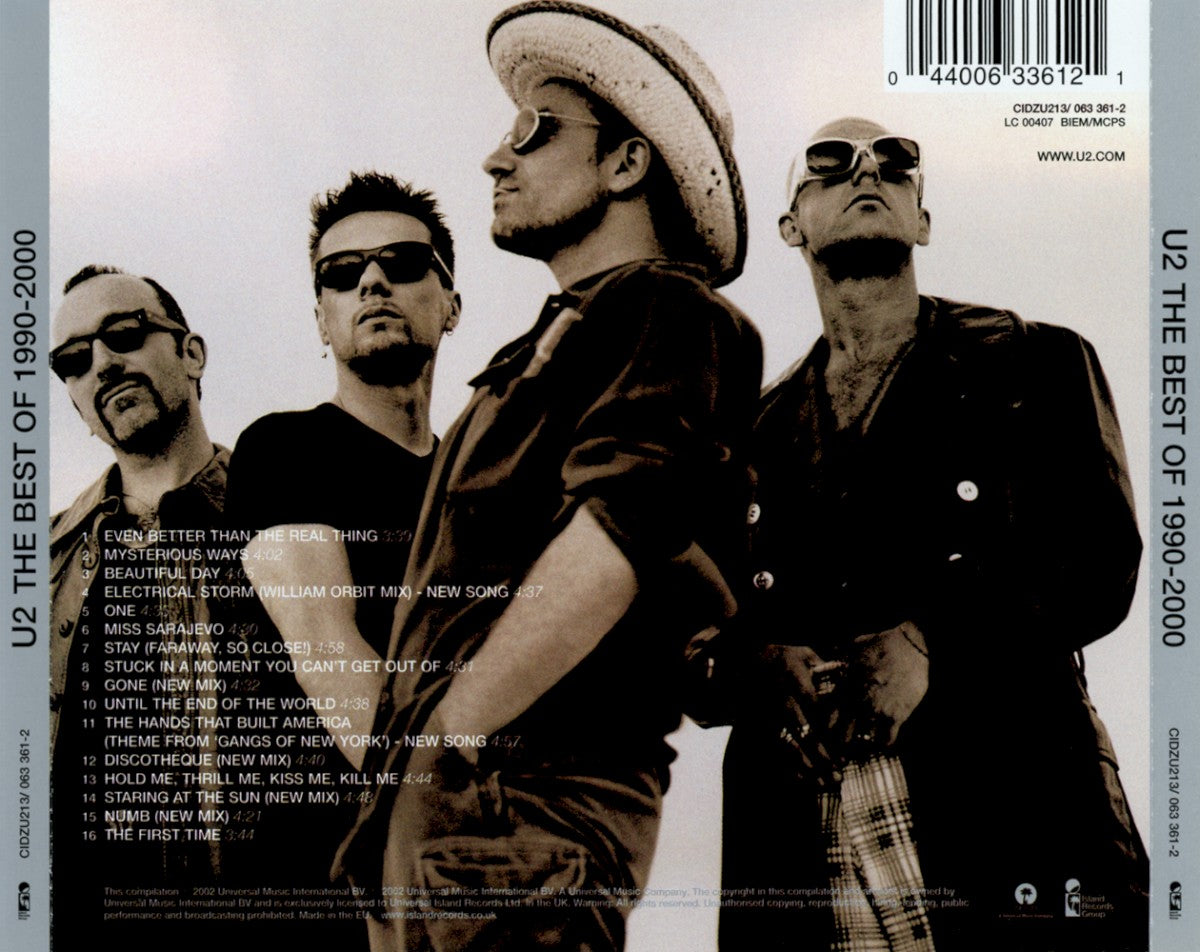 Back Cover: U2 – The Best Of 1990-2000 Vinyl LP | Relix