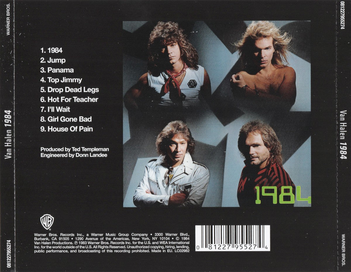 Back Cover: Van Halen – 1984 CD | Relix