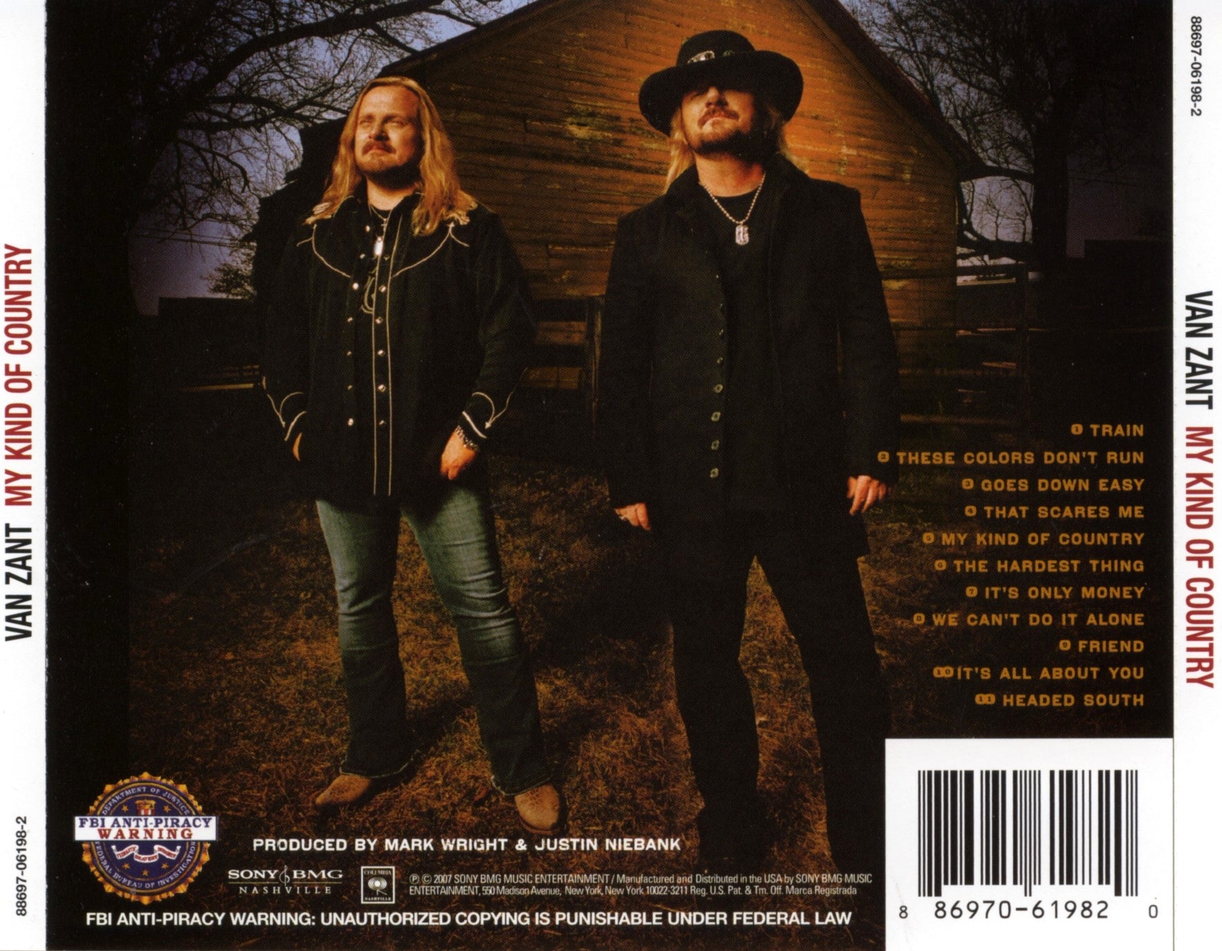 Back Cover: Van Zant – My Kind Of Country CD | Relix