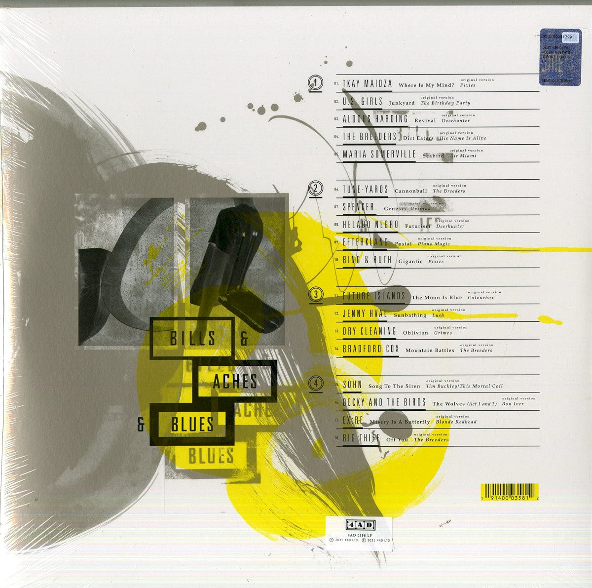 Back Cover: Various Artists – Bills & Aches & Blues Vinyl LP | Relix