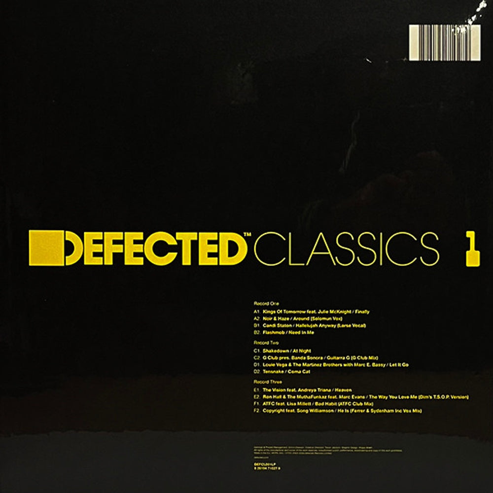 Back Cover: Various Artists – Defected Classic Vol.1 Vinyl LP | Relix