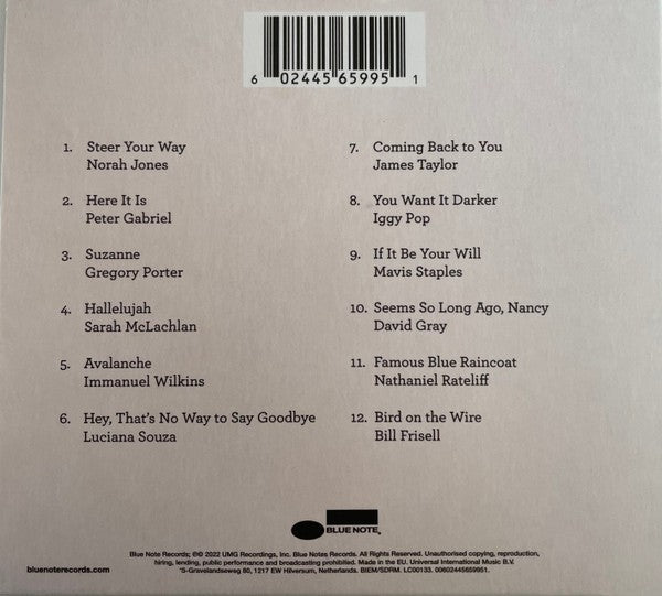 Back Cover: Various Artists – Here It Is: A Tribute To Leonard Cohen Vinyl LP | Relix