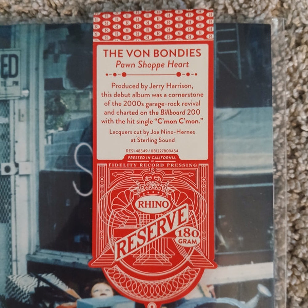 Back Cover: Von Bondies – Pawn Shoppe Heart (Rhino Reserve)(Rktbr25) (Bme LP Vinyl) Vinyl LP | Relix