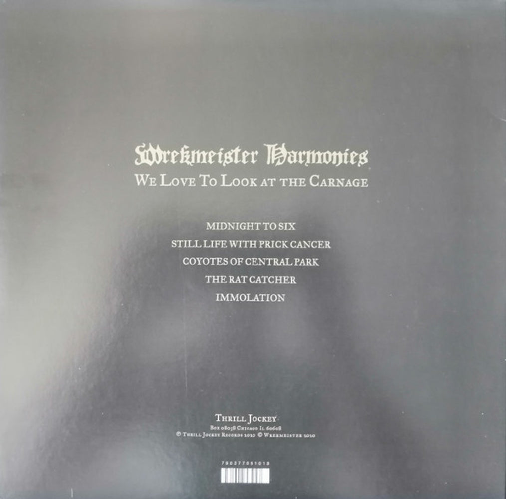 Back Cover: Wrekmeister Harmonies – We Love To Look At The Carnage Vinyl LP | Relix