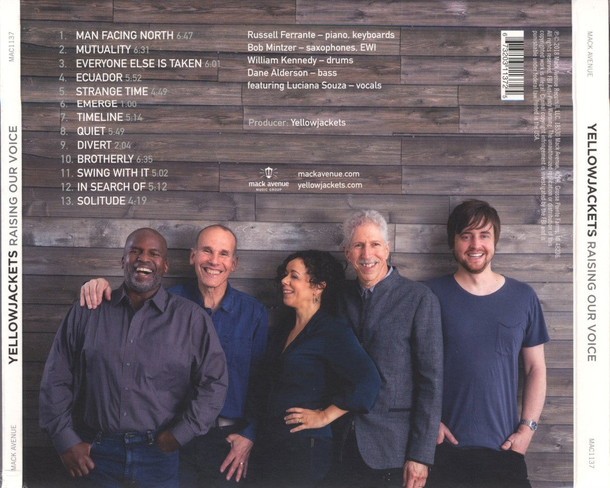 Back Cover: Yellowjackets – Raising Our Voice CD | Relix