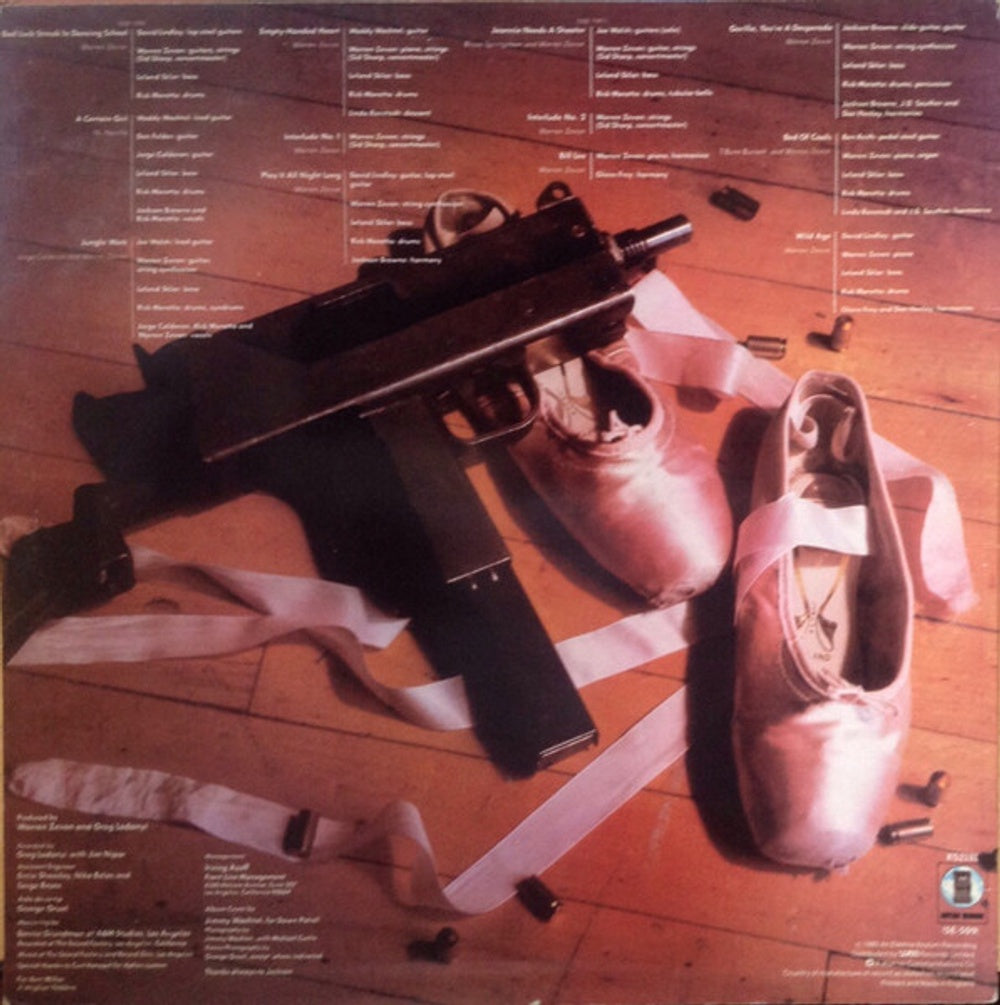 Back Cover: Zevon, Warren – Bad Luck Streak in Dancing School Vinyl LP | Relix