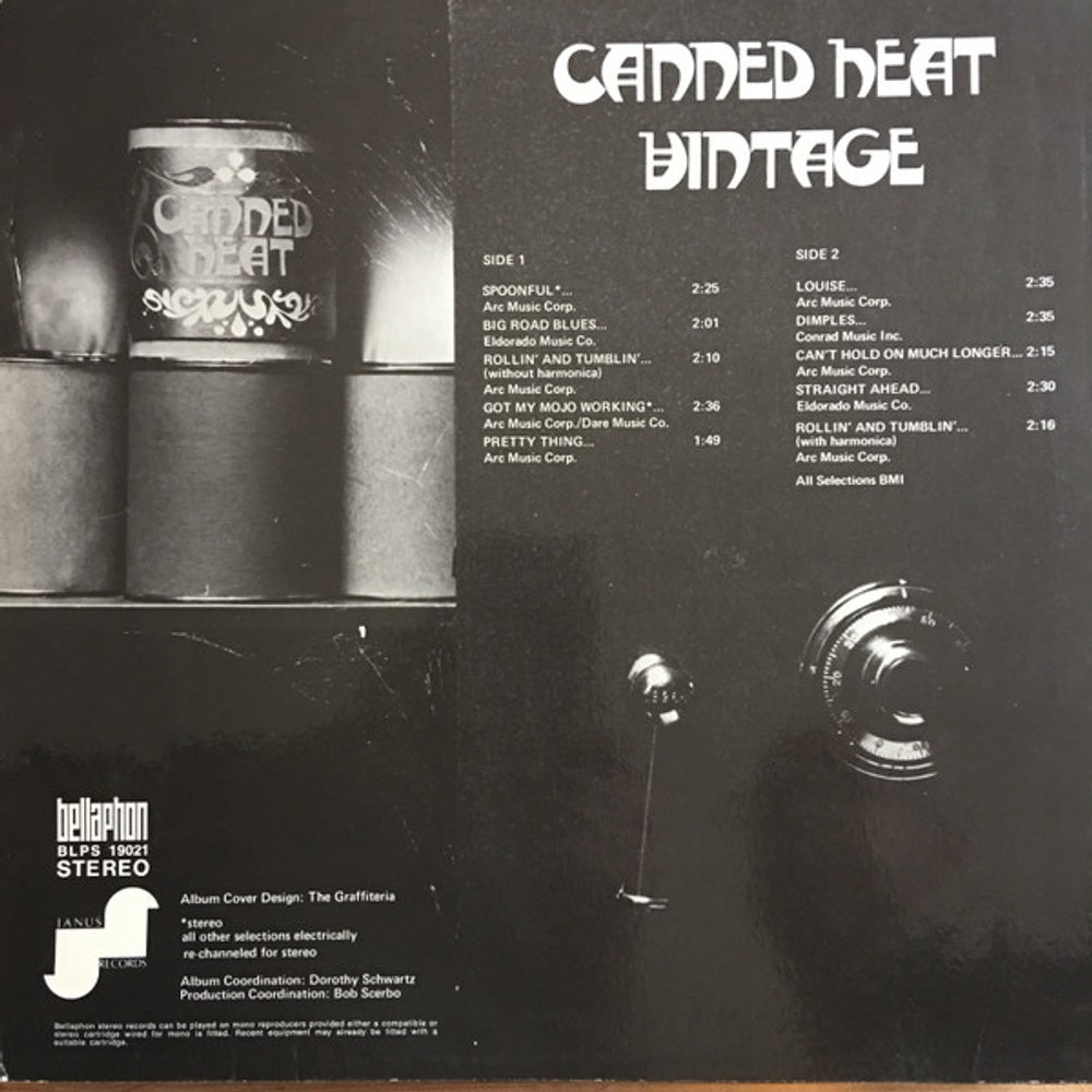 Canned Heat – Vintage – Back Cover – Relix – 1000x1000px