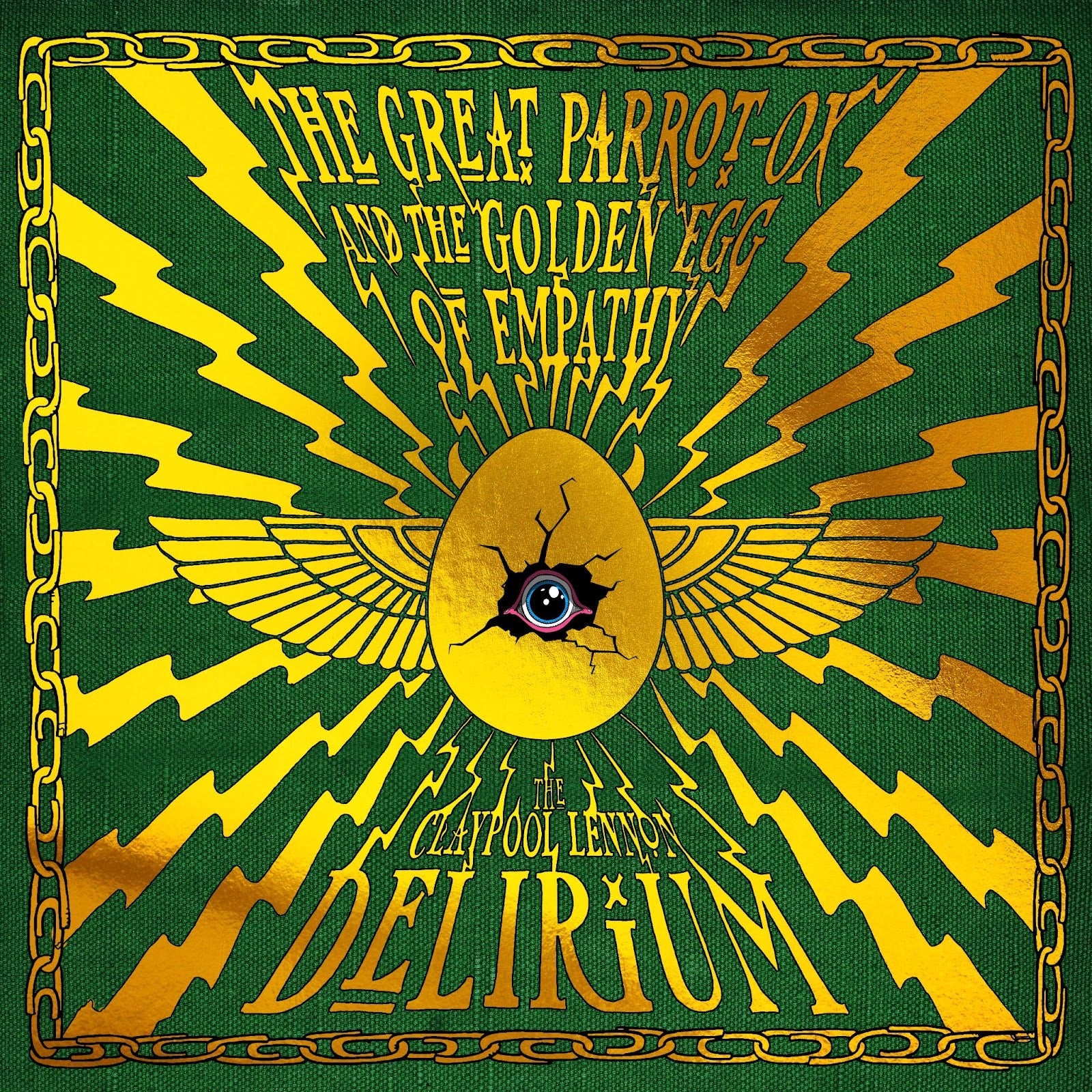 Claypool Lennon Delirium – The Great Parrot-Ox and the Golden Egg of Empathy (Opaque Green with 24 Page Comic Book 2-LP Vinyl) - Back