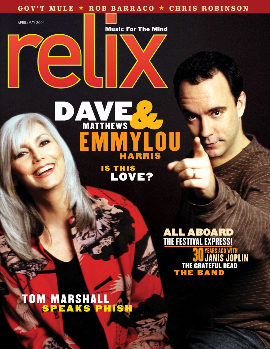 Dave Matthews & Emmylou Harris - April/May 2004 Relix Issue