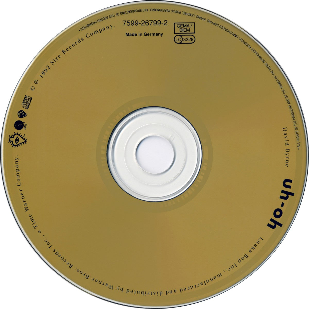 David Byrne – Uh-Oh – Label Disc – Relix – 1200x1200px