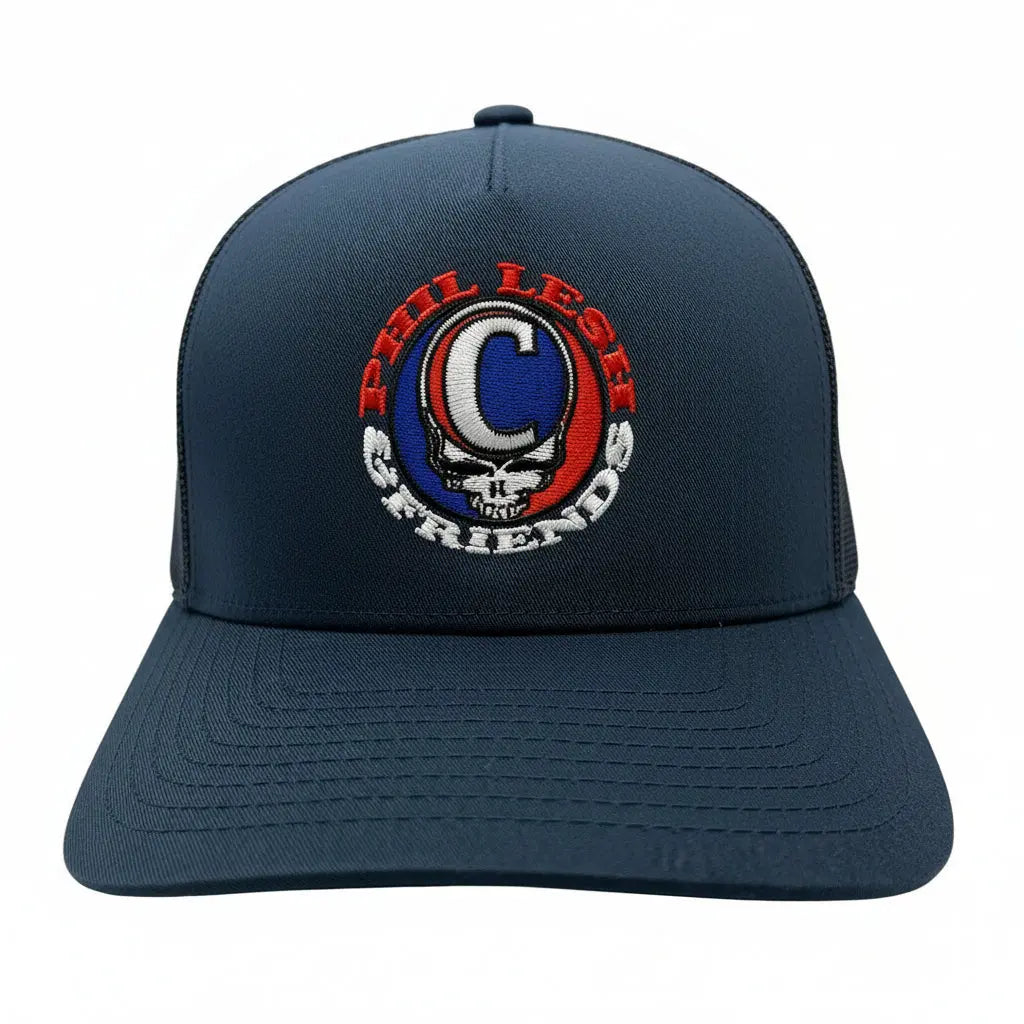 Phil Lesh & Friends - Navy Stealie Trucker Hat DGE Hat {{Shop name}}