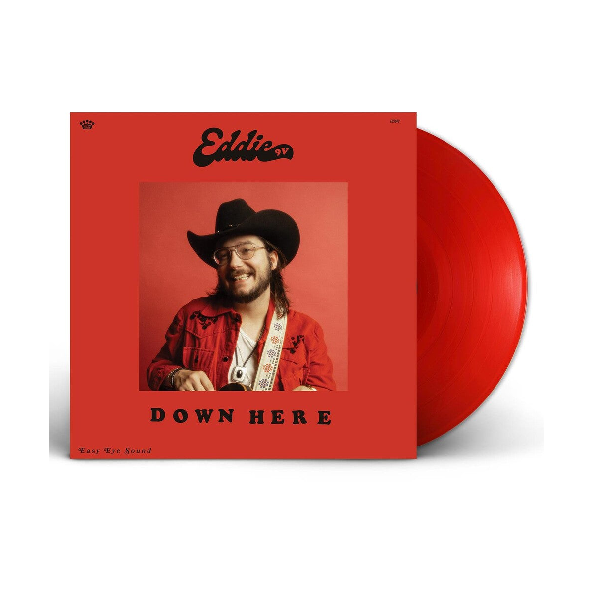 the album cover for Eddie 9V - Down Here [Translucent Ruby Red]