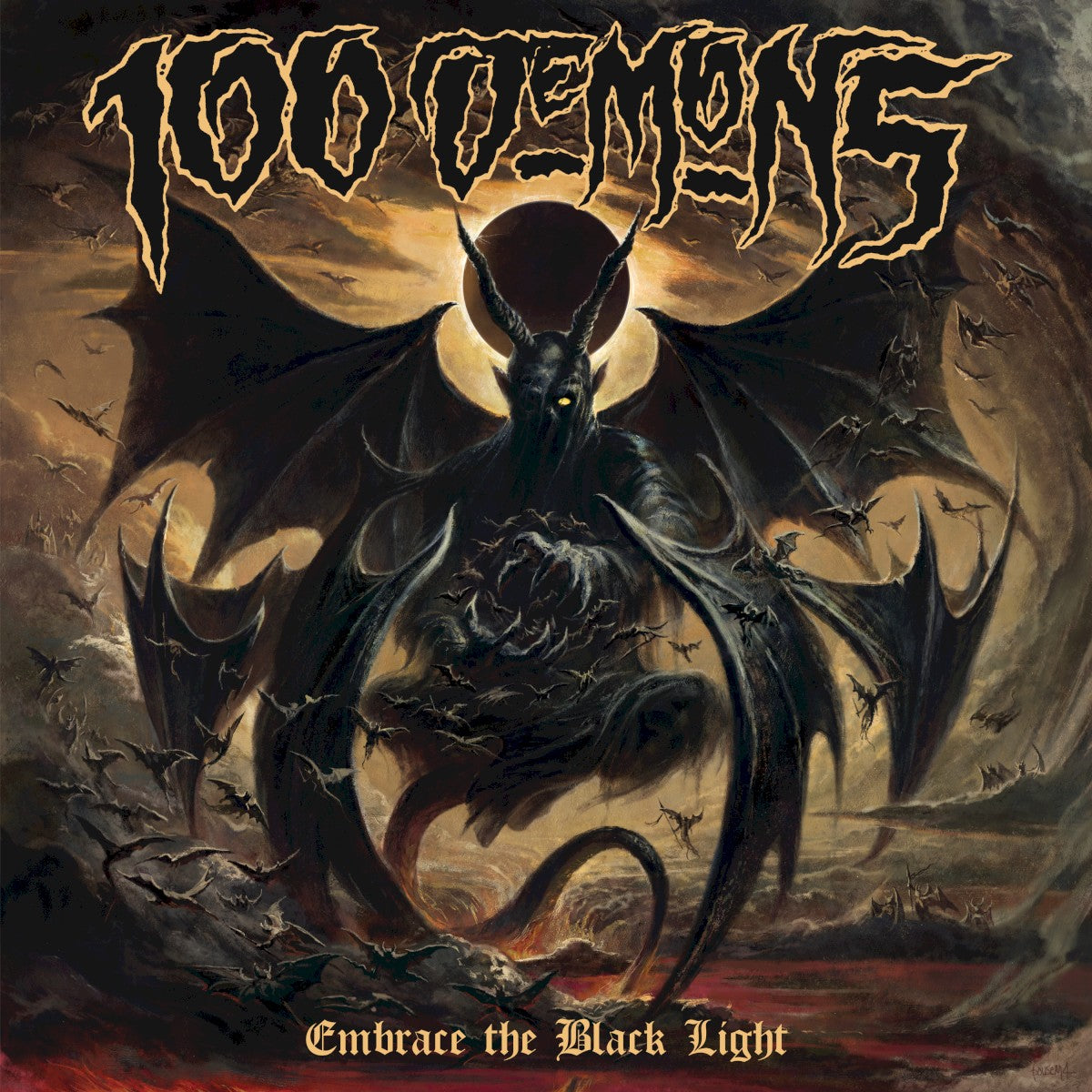 Front Cover: 100 Demons – Embrace the Black Light Vinyl LP | Relix