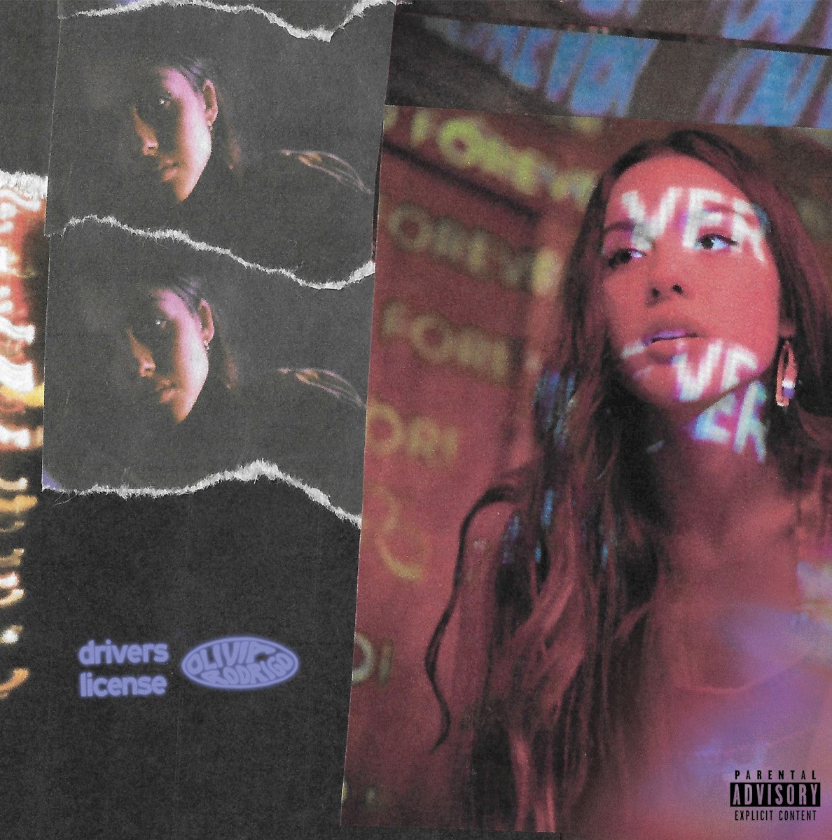 Front Cover 3: Olivia Rodrigo – drivers license / burning down the house (Translucent Red 7" Vinyl) Vinyl LP | Relix