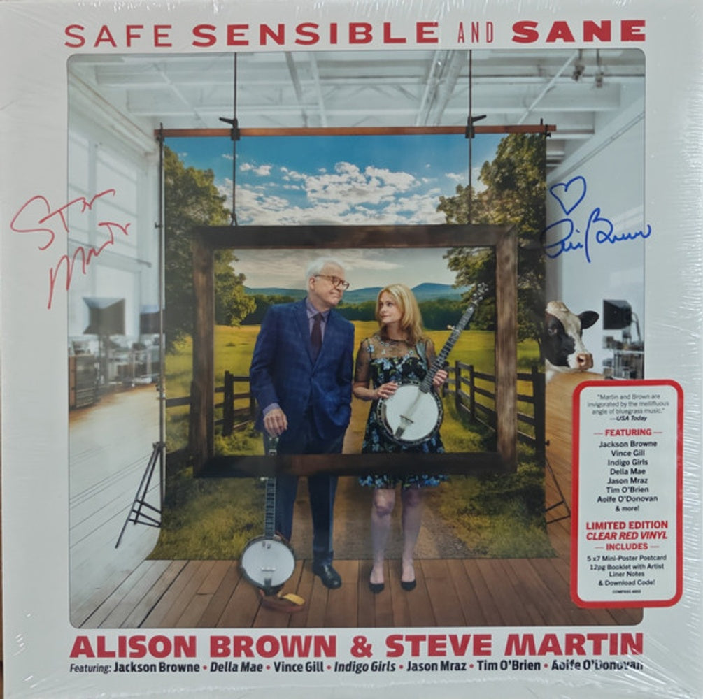 Front Cover: Alison Brown  / Martin,Steve – Safe Sensible & Sane - Red (Colored, Limited Edition, Ofgv LP Vinyl) Vinyl LP | Relix