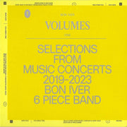Front Cover: Bon Iver – VOLUMES: ONE "SELECTIONS FROM MUSIC CONCERTS 2019-2023 BON IVER 6 PIECE BAND" CD | Relix