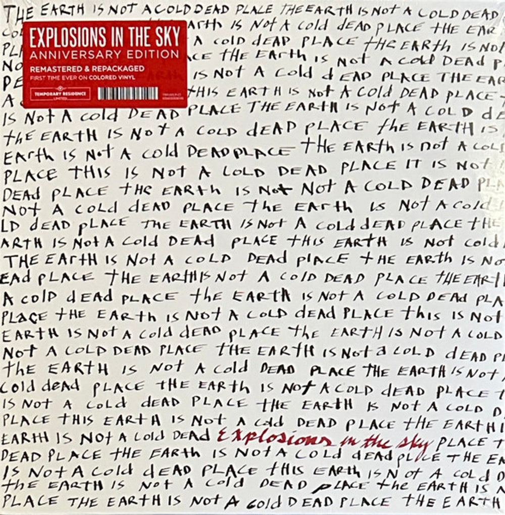 Front Cover: Explosions In The Sky – The Earth Is Not A Cold Dead Place: Anniversary Edition (Opaque Red LP Vinyl) Vinyl LP | Relix