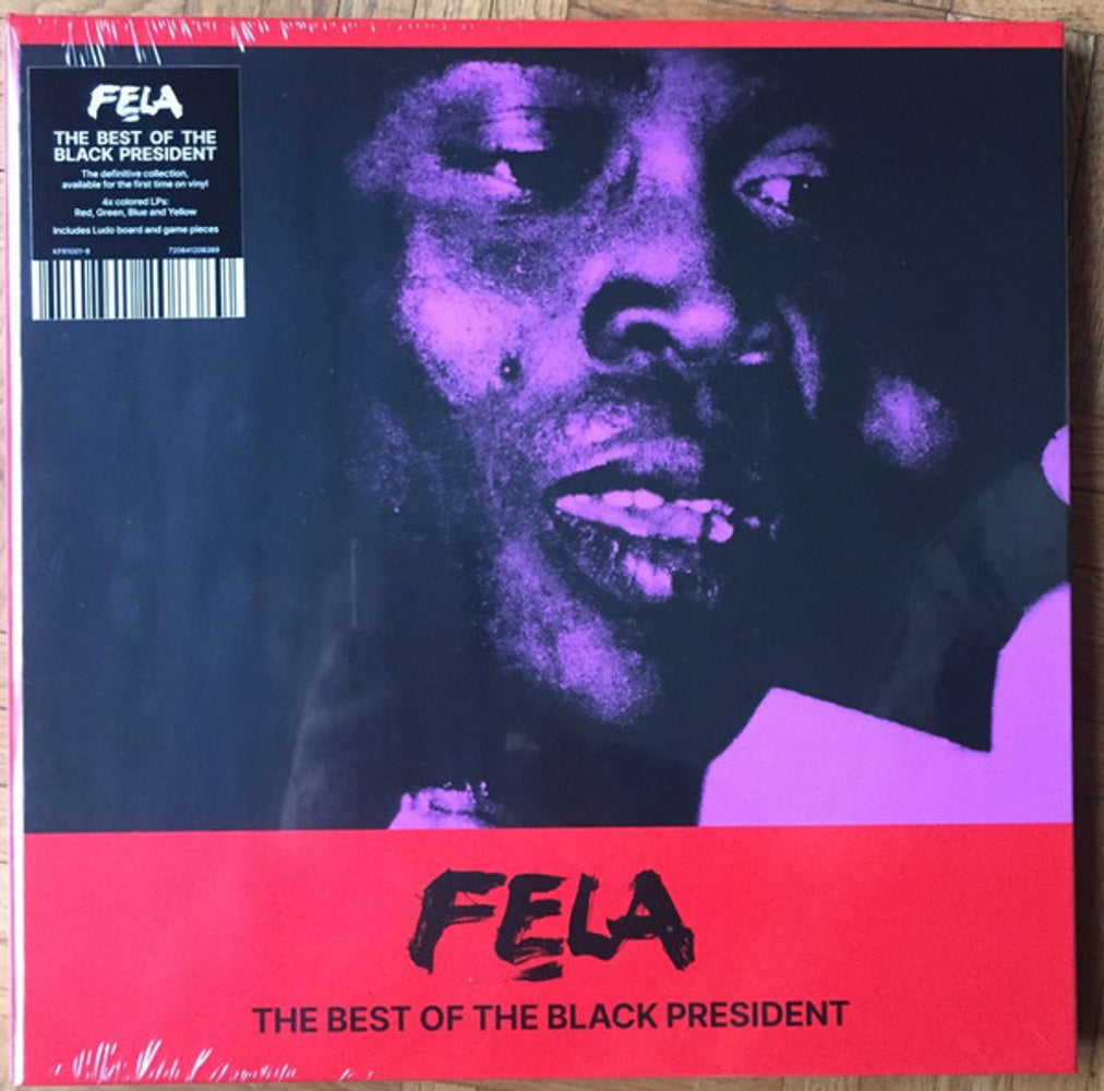 Front Cover: Fela Kuti – Best Of The Black President (Deluxe 4xLP LP Vinyl) Vinyl LP | Relix