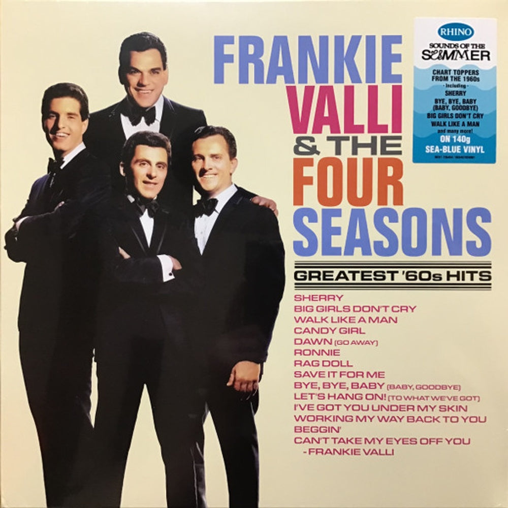 Front Cover: Frankie Valli  & The Four Seasons – Greatest '60s Hits (Blue, Colored, Ofgv, Bme LP Vinyl) Vinyl LP | Relix