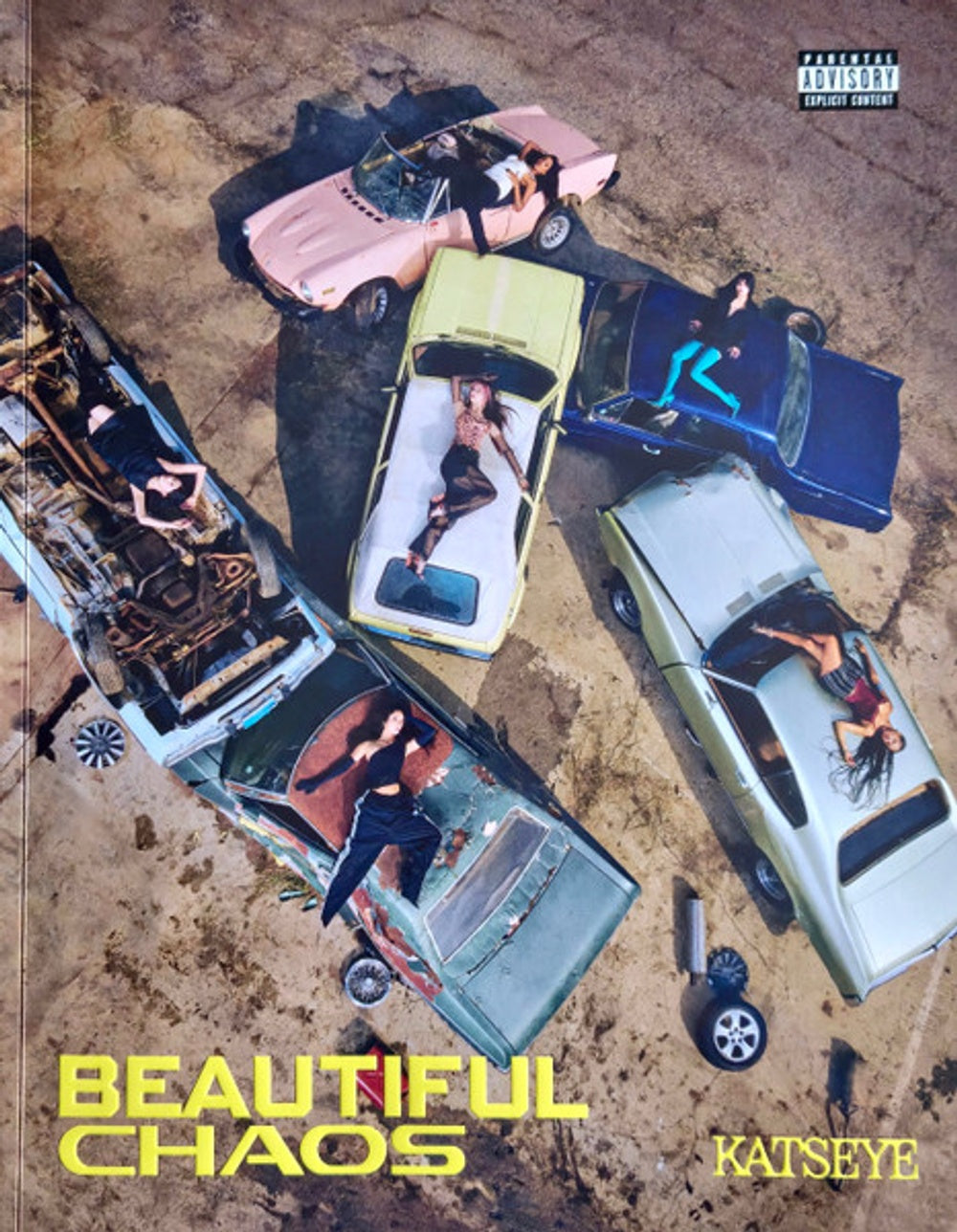 Front Cover: KATSEYE – BEAUTIFUL CHAOS (Chaotic Version CD) CD | Relix