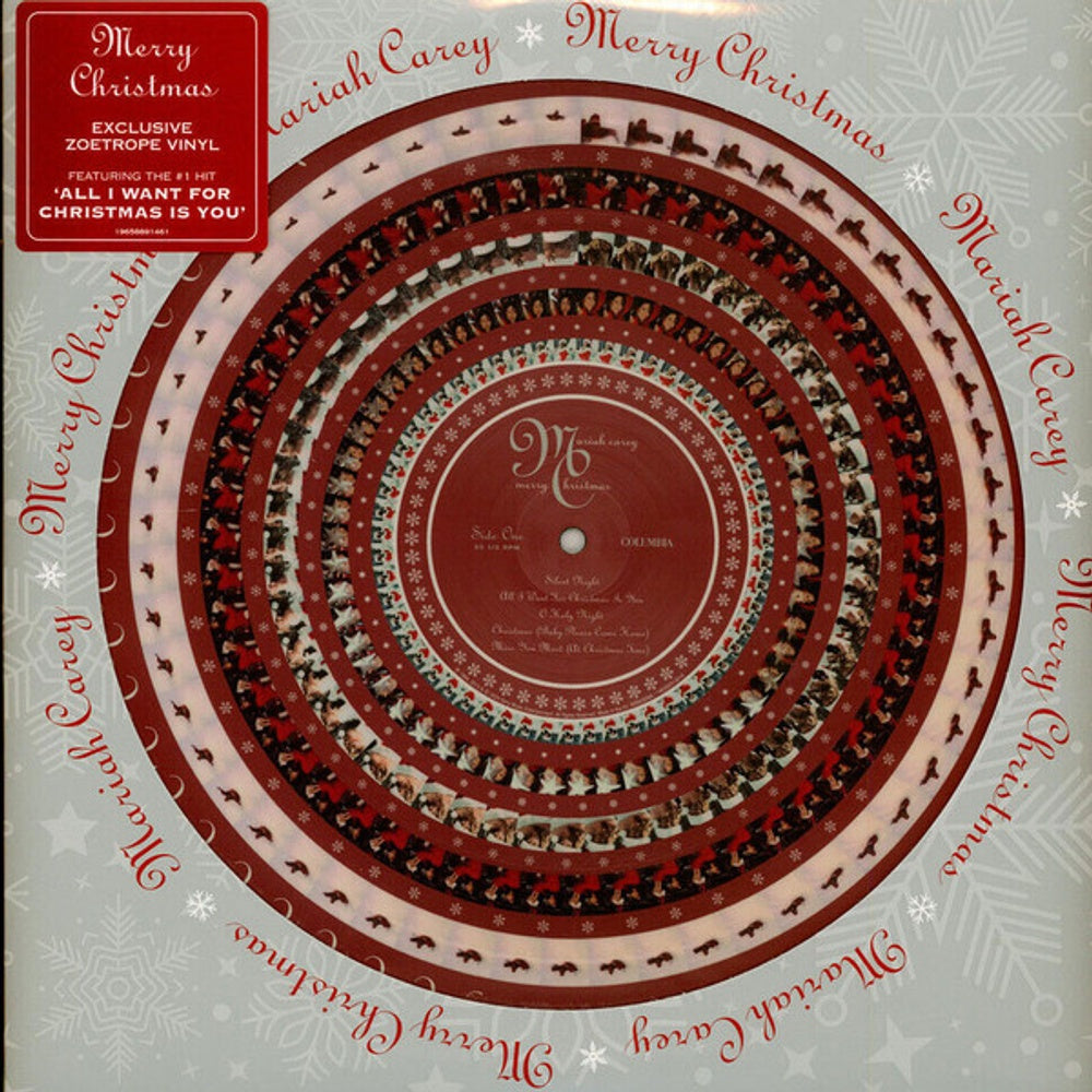 Front Cover: Mariah Carey – Merry Christmas (30th Anniversary LP Vinyl) Vinyl LP | Relix