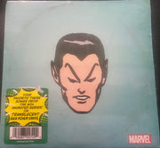 Front Cover: Marvel Chorus – Merry Marvel Marching Society (1966 Theme, Sub-Mariner Translucent Sea Foam 7" Single 7" Vinyl) Vinyl LP | Relix