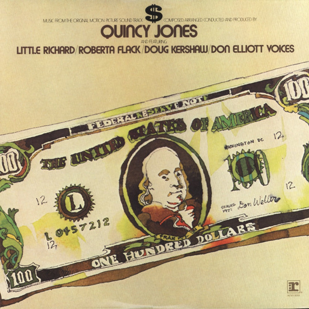 Front Cover: Quincy Jones – $ (Original Motion Picture Soundtrack) [SYEOR 2022 Limited Edition Mint Green LP] Vinyl LP | Relix