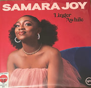 Front Cover: Samara Joy – Linger Awhile  (Translucent Blue LP Vinyl) Vinyl LP | Relix