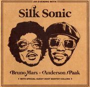 Front Cover: Silk Sonic (Bruno Mars + Anderson .Paak) – An Evening With Silk Sonic (CD) CD | Relix