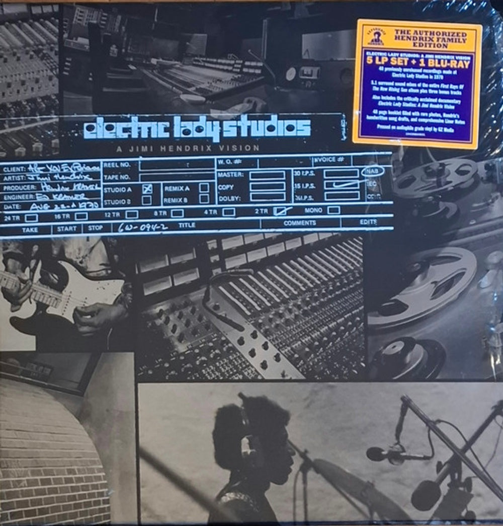 Front Cover: The Jimi Hendrix Experience – Electric Lady Studios: A Jimi Hendrix Vision (5LP/Blu-ray) Vinyl LP | Relix