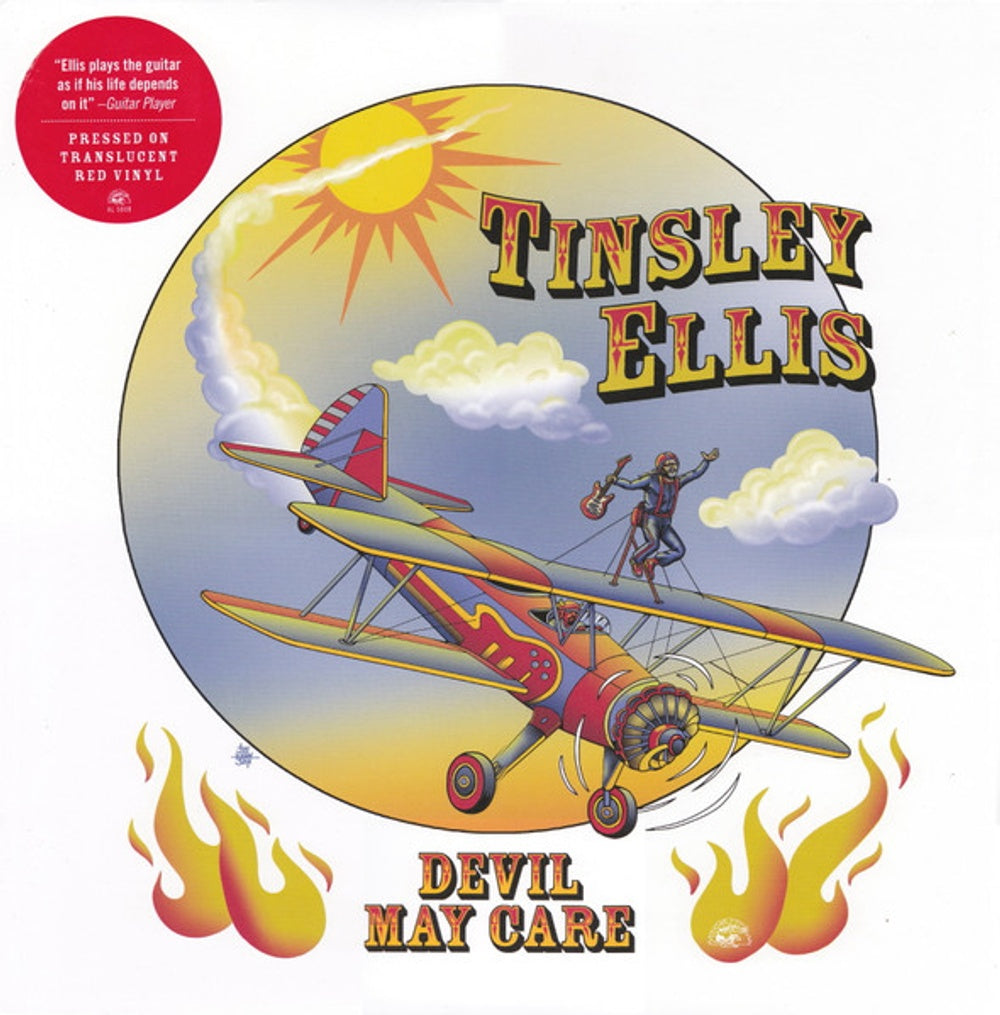 Front Cover: Tinsley Ellis – Devil May Care (Limited Edition Translucent Red LP Vinyl) Vinyl LP | Relix