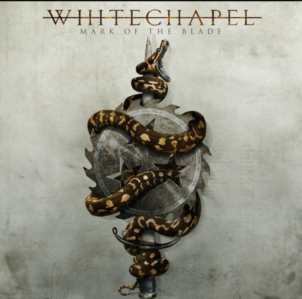 Front Cover: Whitechapel – Mark Of The Blade (Gold Metallic Black Dust LP Vinyl) Vinyl LP | Relix